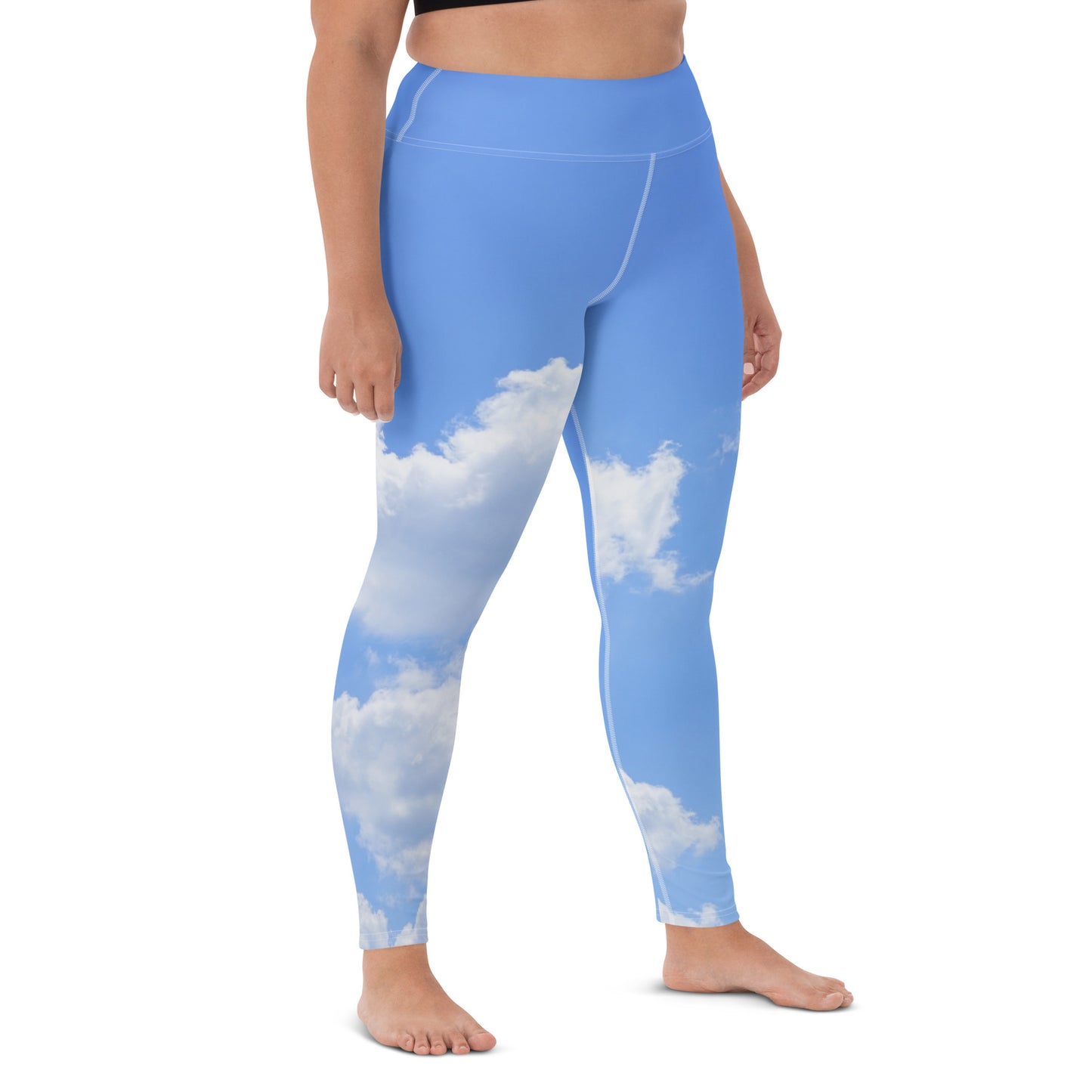 GymWidowz Yoga Leggings - Cloudy Sky