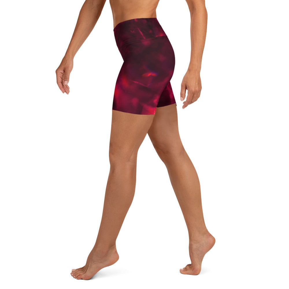 GymWidowz Yoga Shorts - Hot Lava