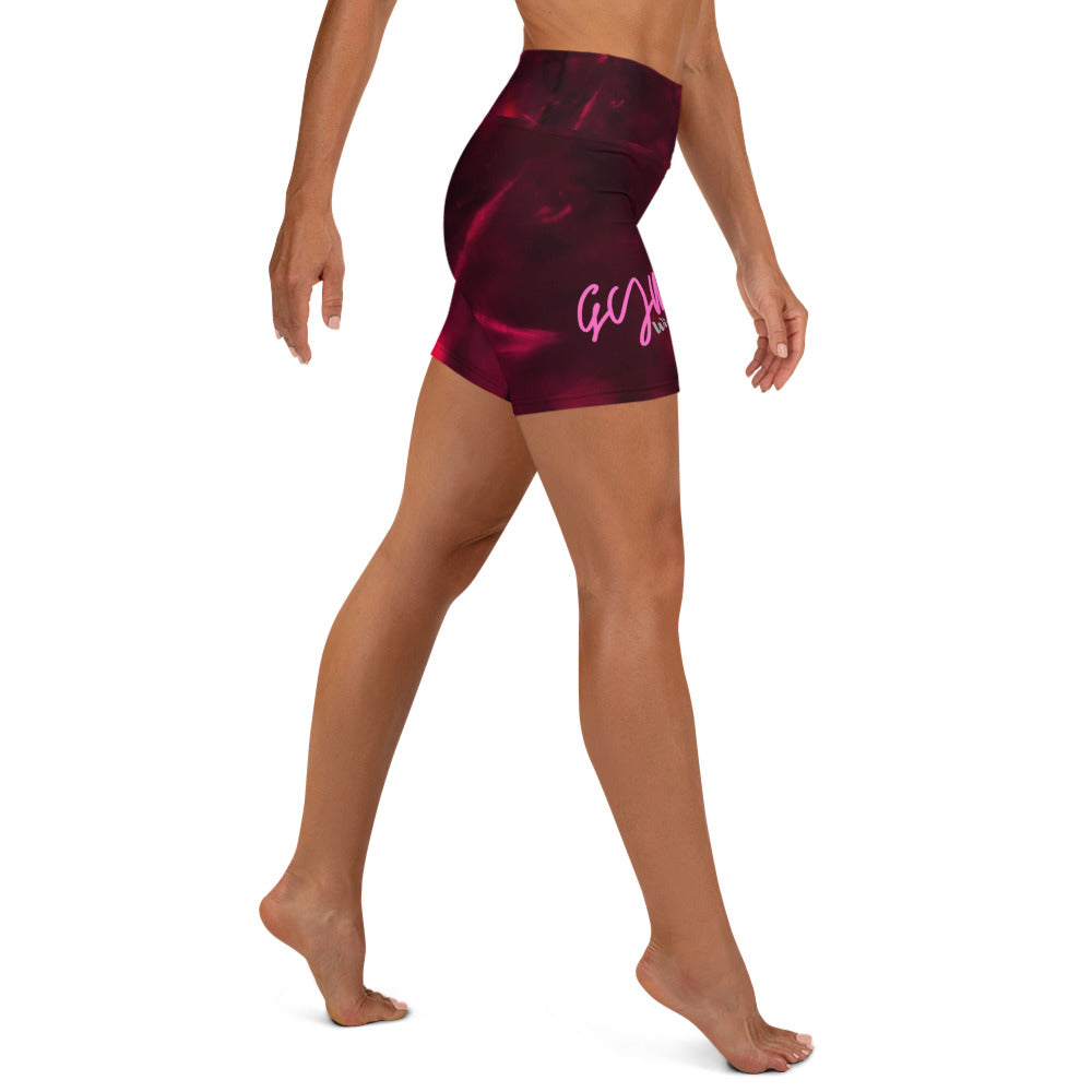 GymWidowz Yoga Shorts - Hot Lava