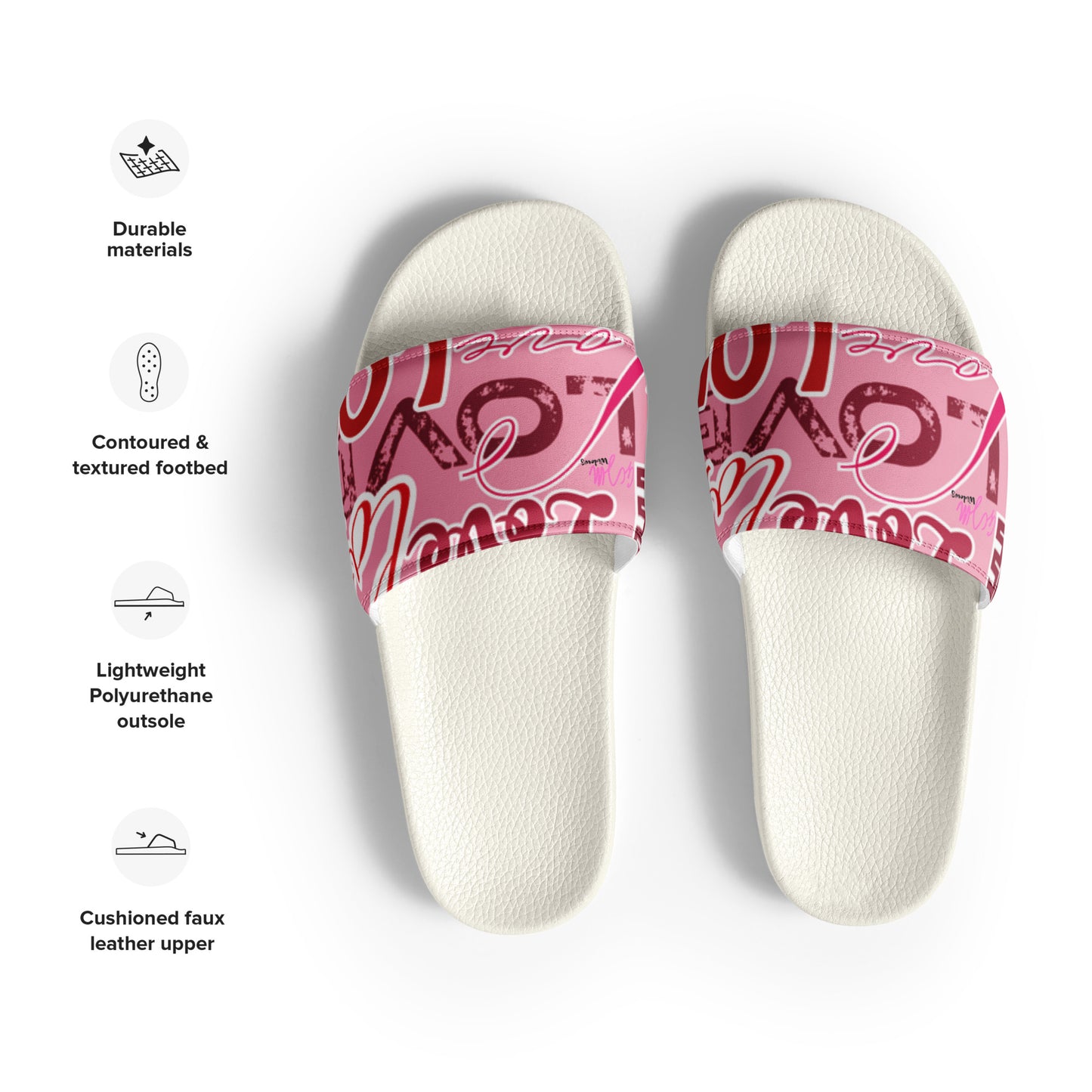 GymWidowz Women's sliders - Love Collection