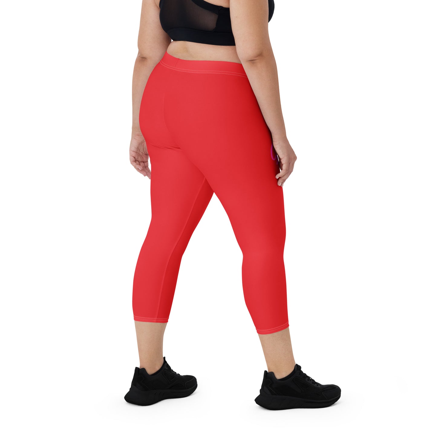 GymWidowz Capri Leggings - Red