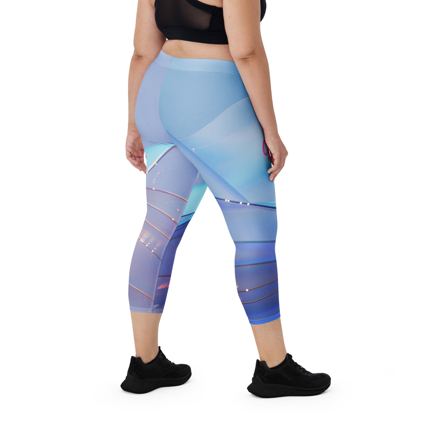 GymWidowz Capri Leggings - The Blues