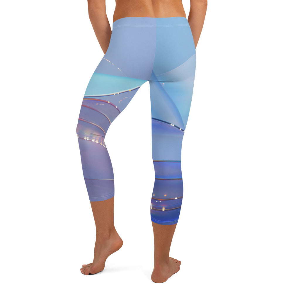 GymWidowz Capri Leggings - The Blues