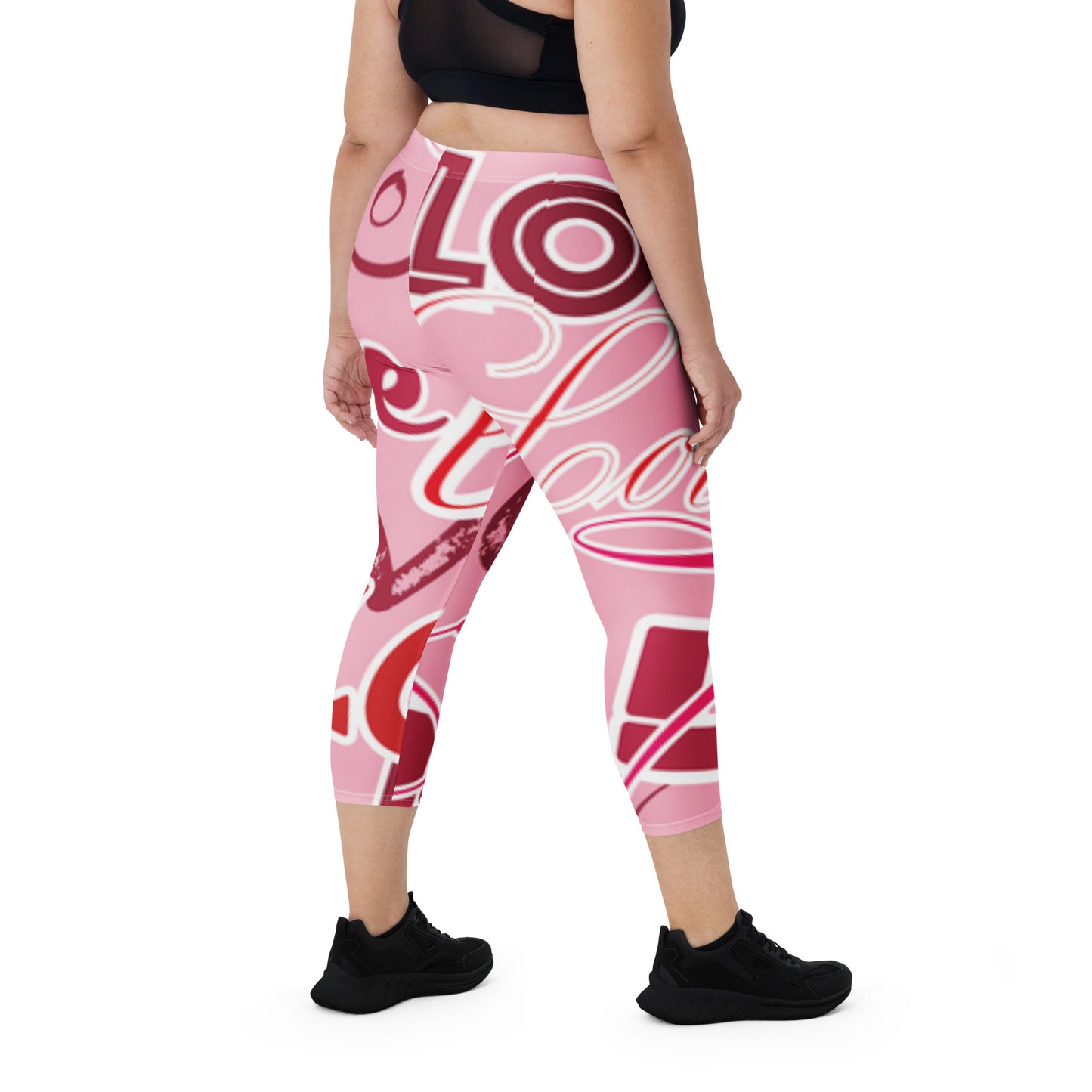 GymWidowz Capri Leggings - Love Collection