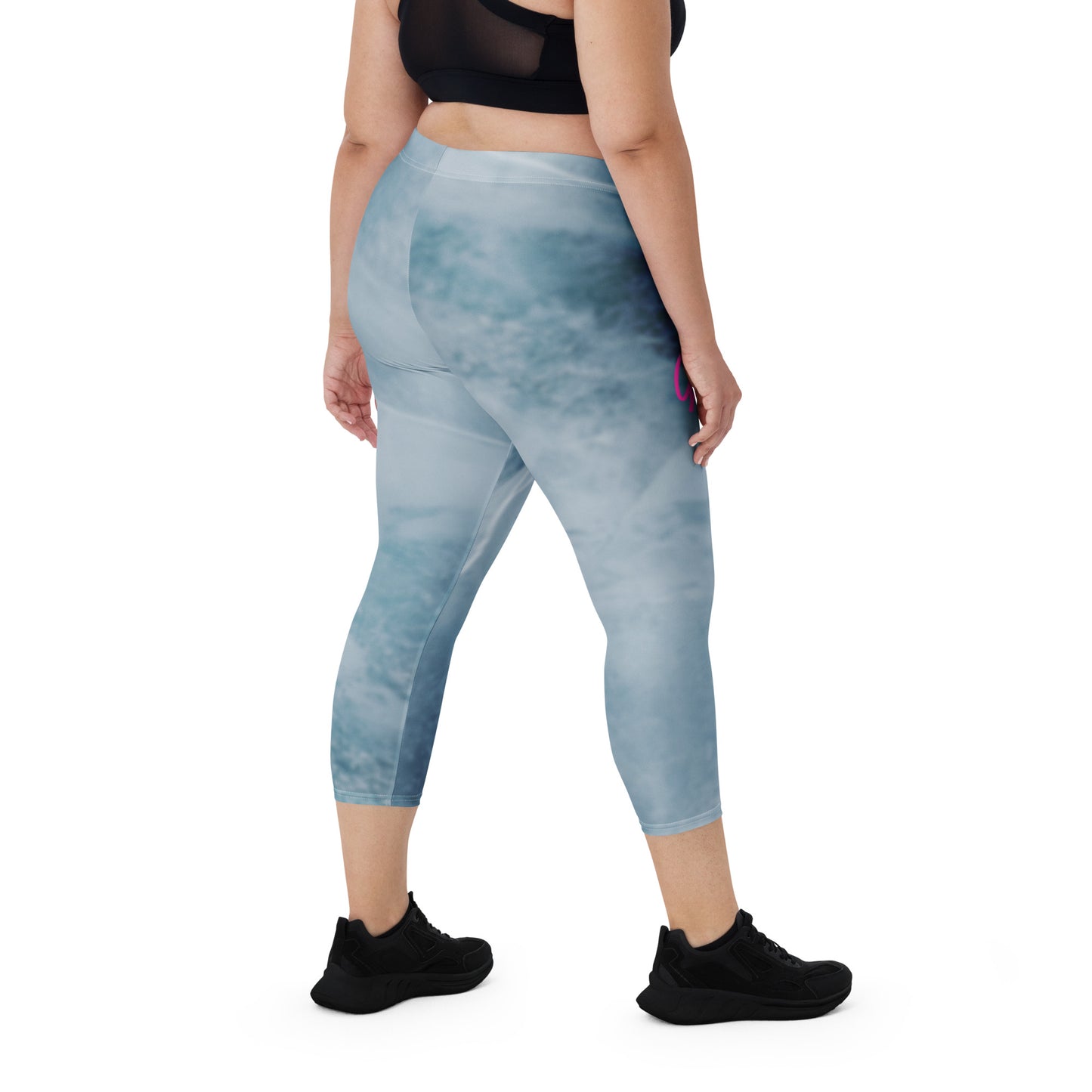 GymWidowz Capri Leggings - Cracked Ice