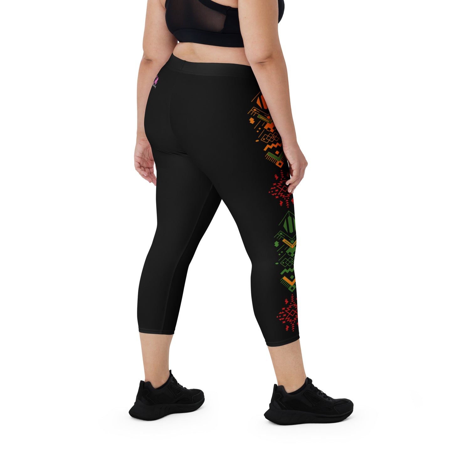 GymWidowz Capri Leggings - Tribal