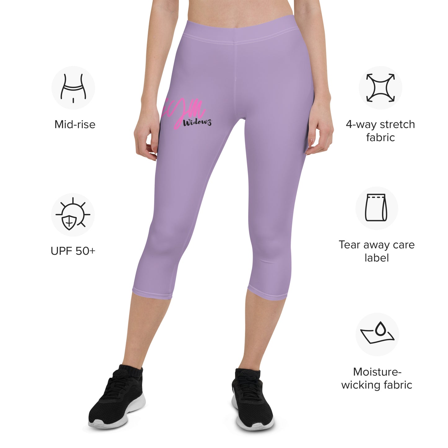 GymWidowz Capri Leggings - Purple