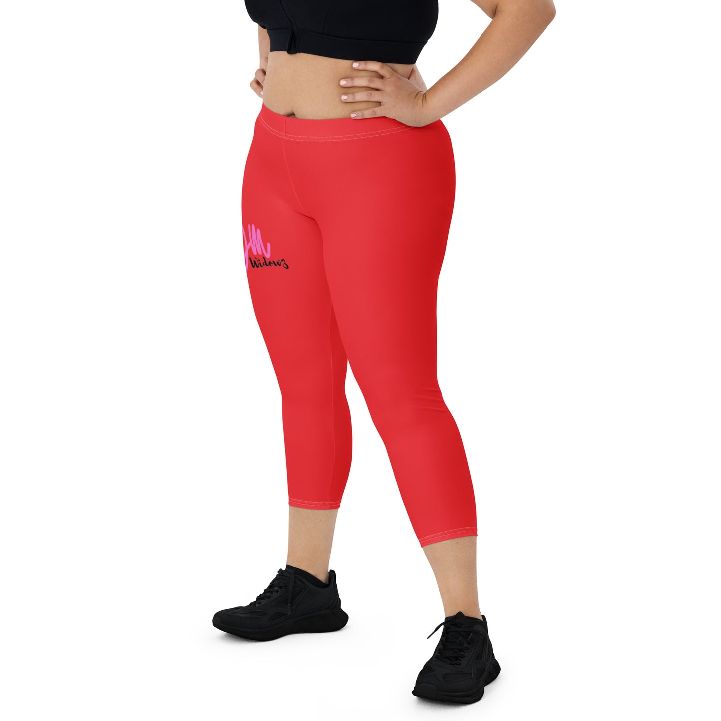 GymWidowz Capri Leggings - Red