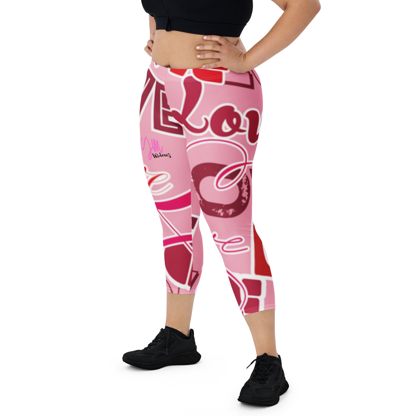 GymWidowz Capri Leggings - Love Collection