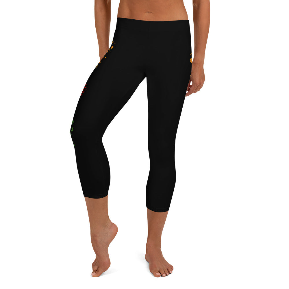 GymWidowz Capri Leggings - Tribal