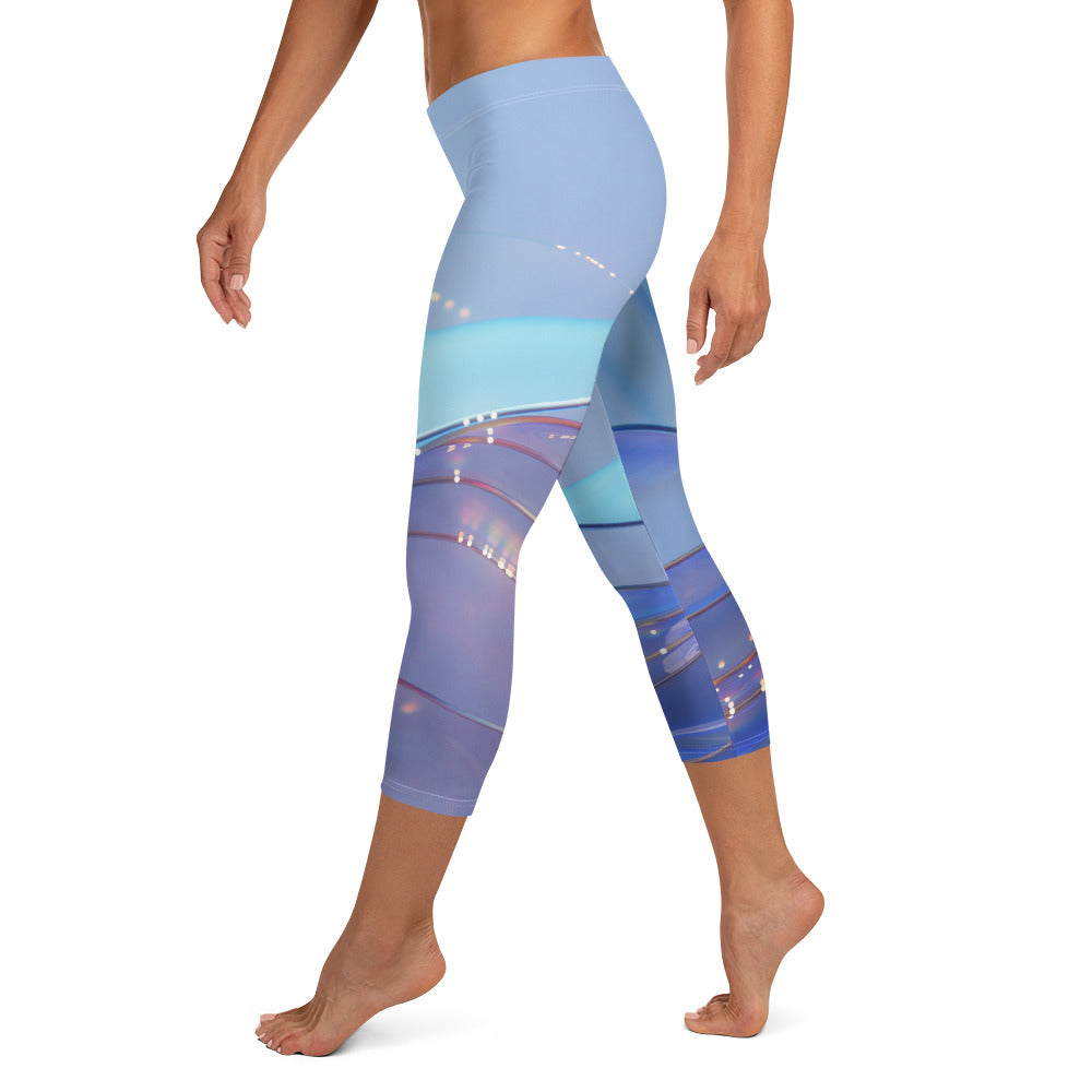 GymWidowz Capri Leggings - The Blues