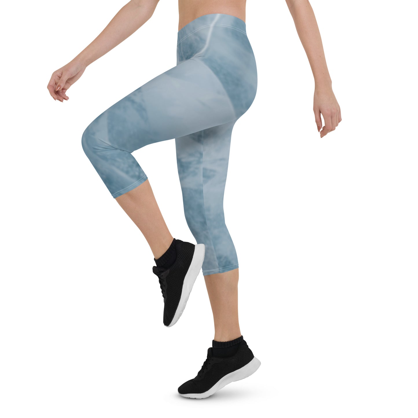 GymWidowz Capri Leggings - Cracked Ice