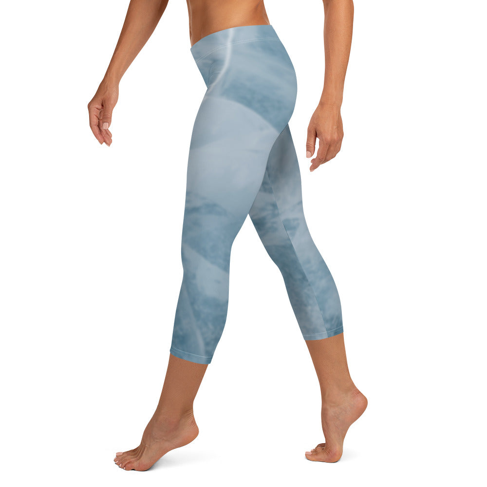 GymWidowz Capri Leggings - Cracked Ice