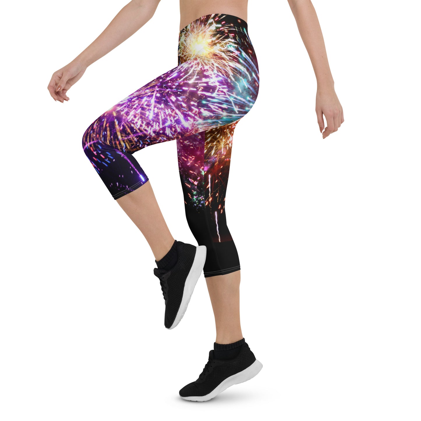 GymWidowz Capri Leggings - Fireworks