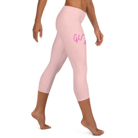 GymWidowz Capri Leggings - Pink