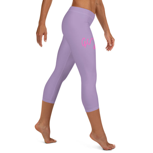 GymWidowz Capri Leggings - Purple