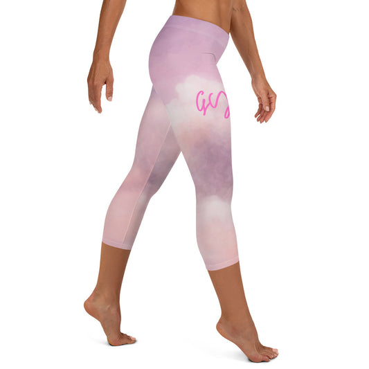 GymWidowz Capri Leggings - Clouds