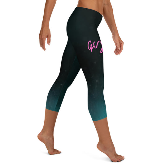 GymWidowz Capri Leggings - Deep Sea