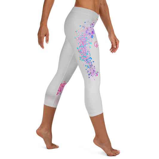 GymWidowz Capri Leggings - Paint Swirl