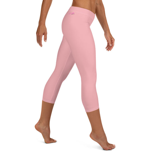 GymWidowz Capri Leggings - Pink