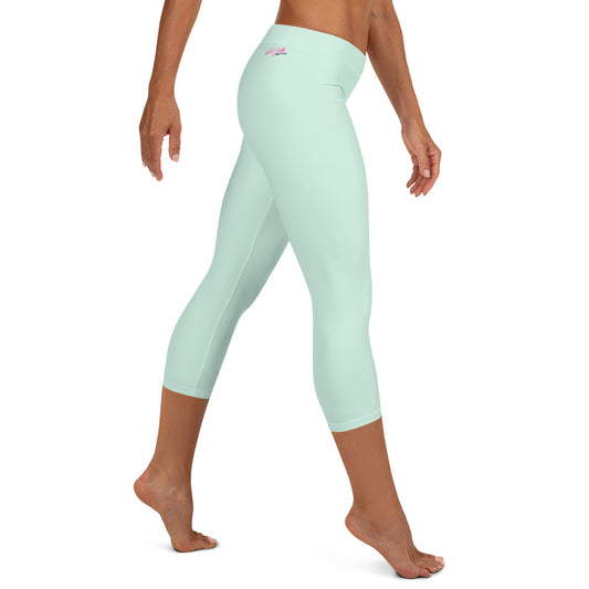 GymWidowz Capri Leggings - Light Green