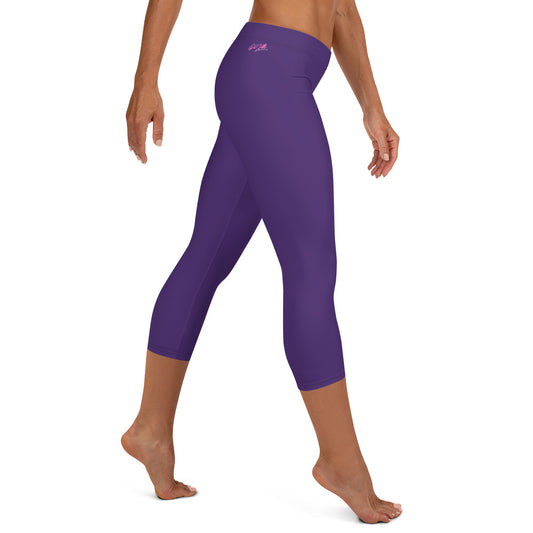 GymWidowz Capri Leggings - Dark Purple