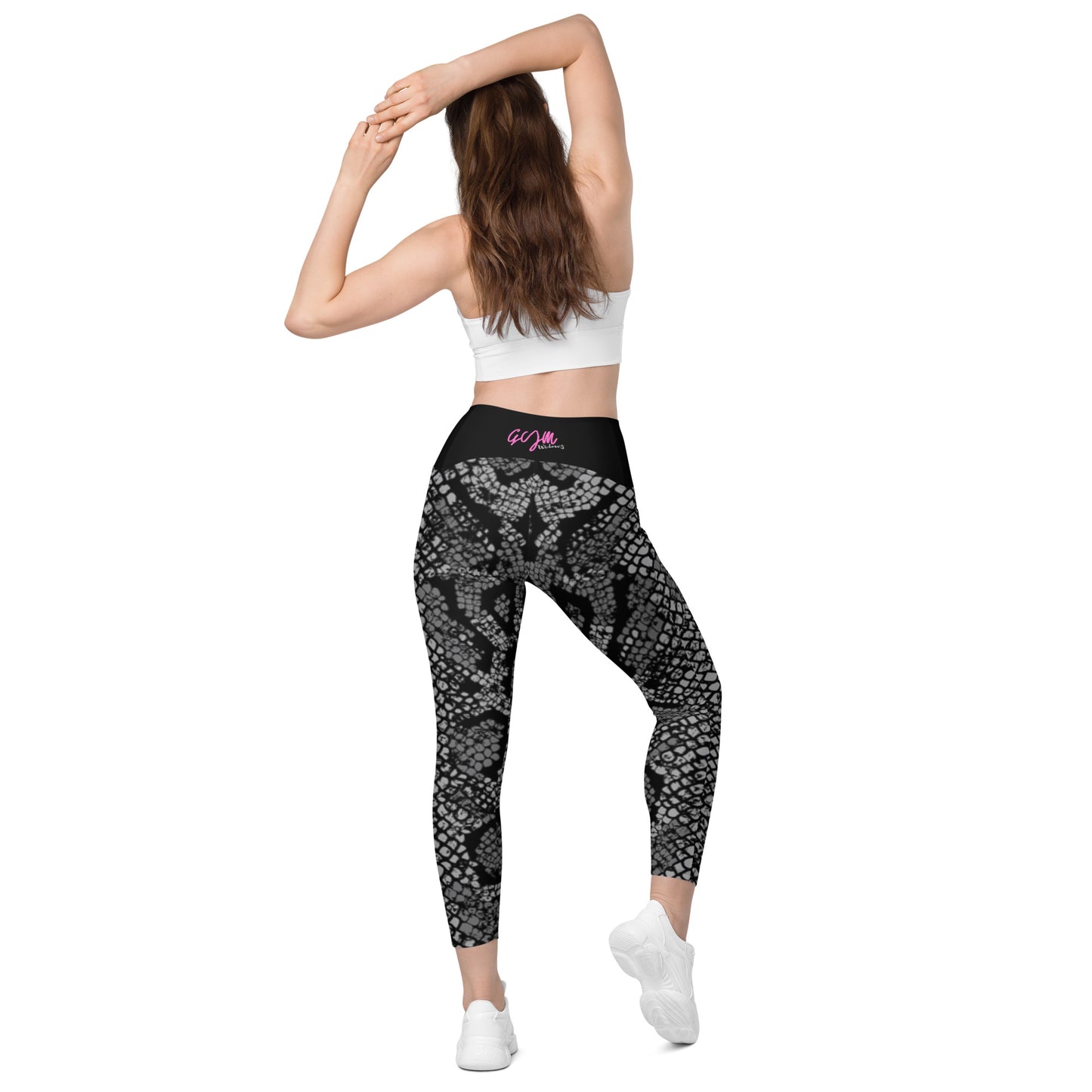 GymWidowz Leggings with pockets - Snakeskin