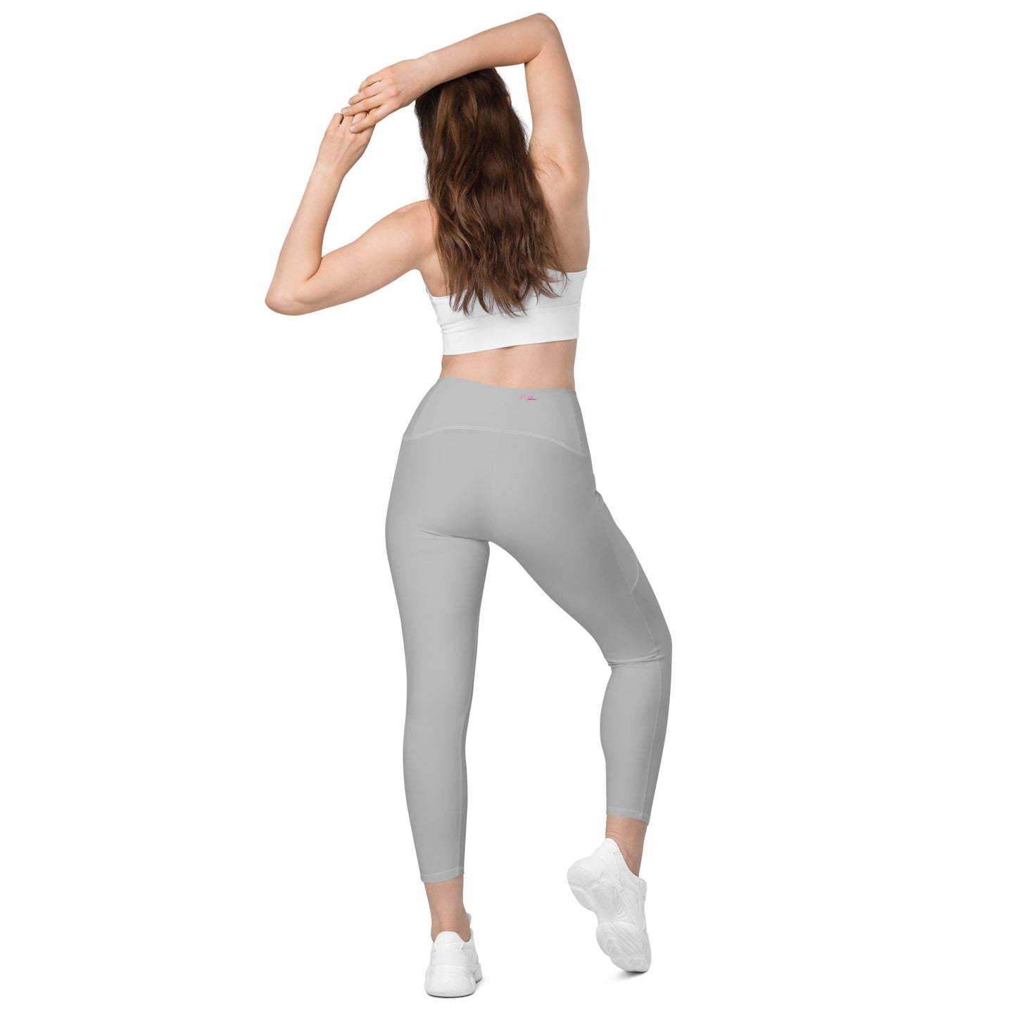 GymWidowz Leggings with pockets - Light Grey