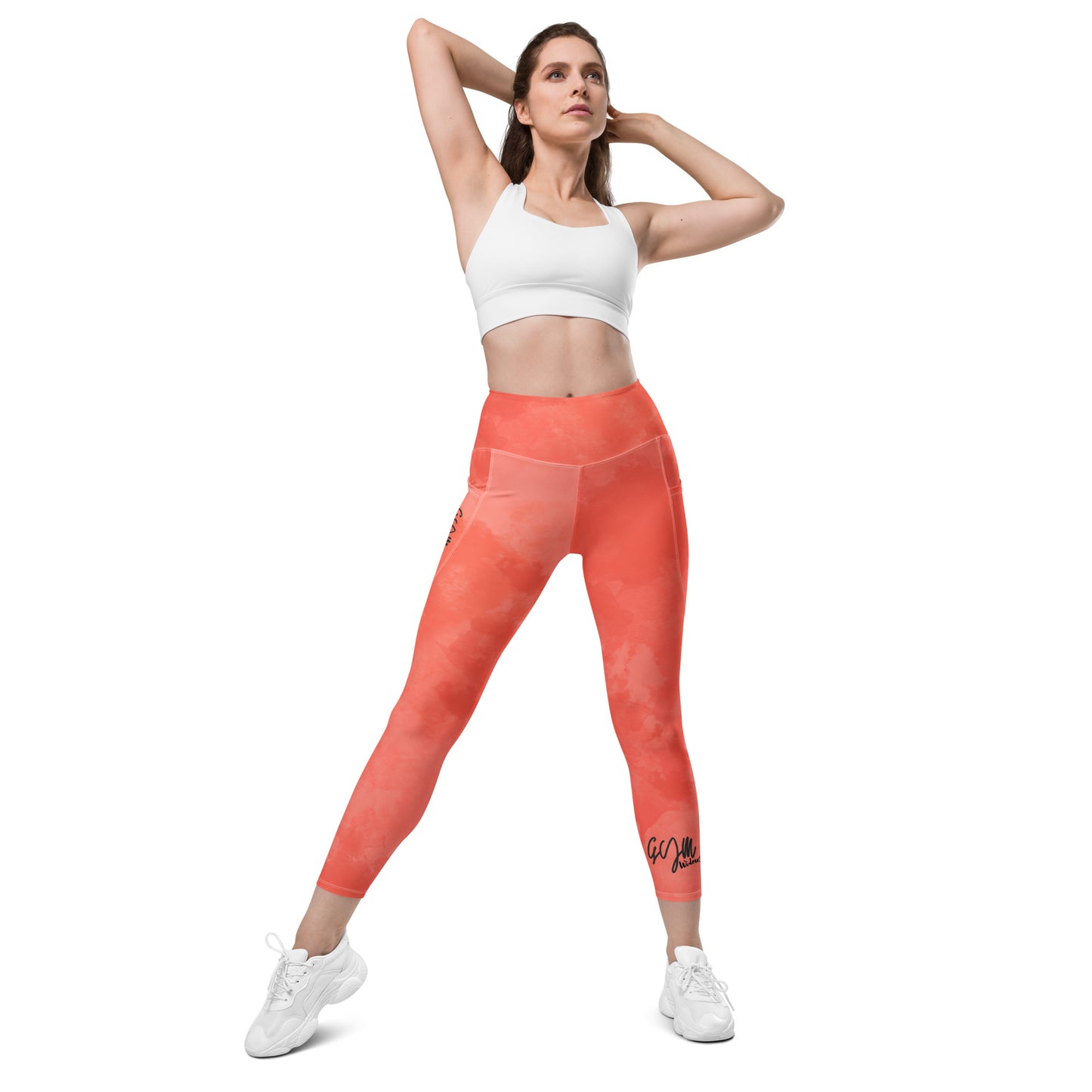 GymWidowz Leggings with pockets - Coral