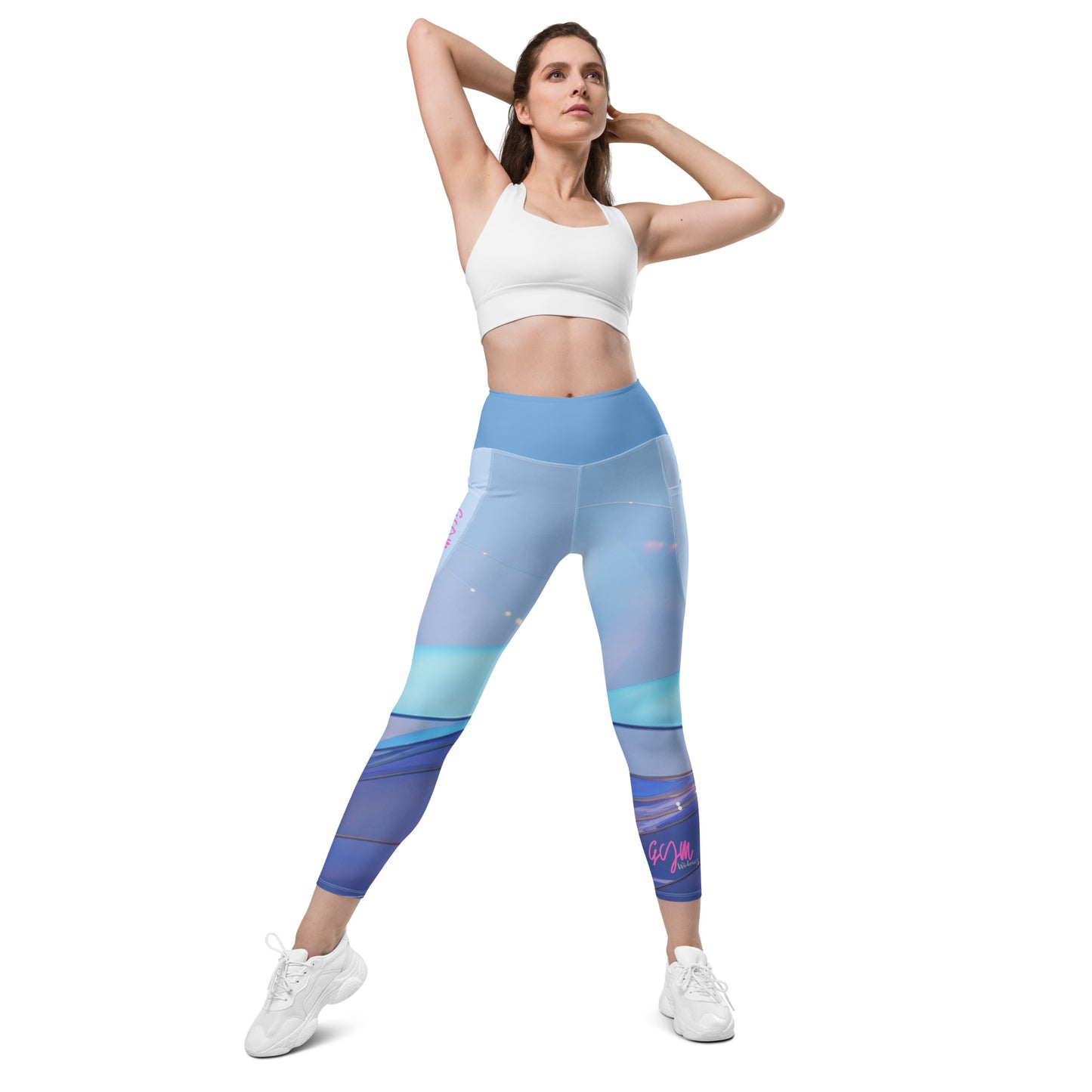 GymWidowz Leggings with pockets - The Blues