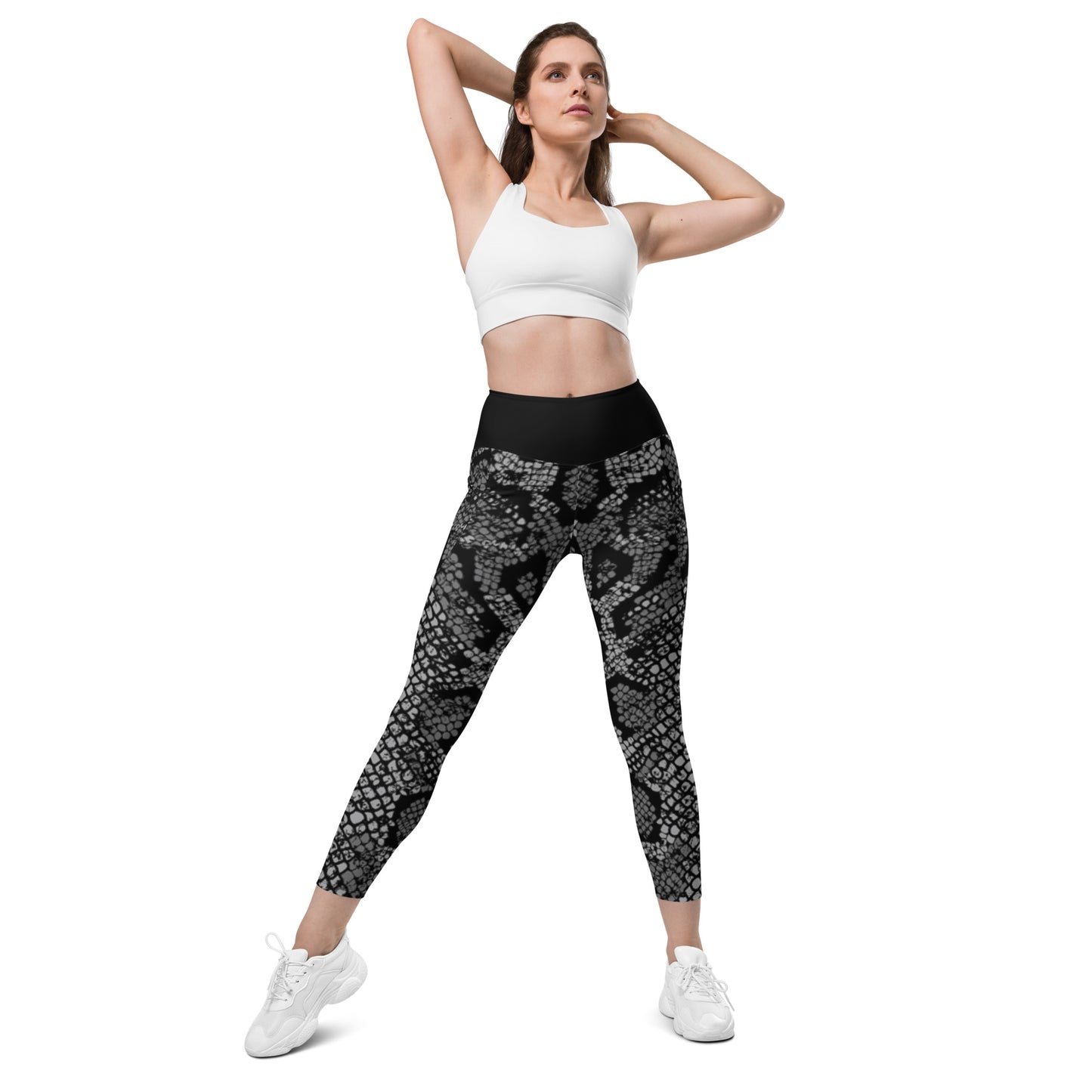 GymWidowz Leggings with pockets - Snakeskin