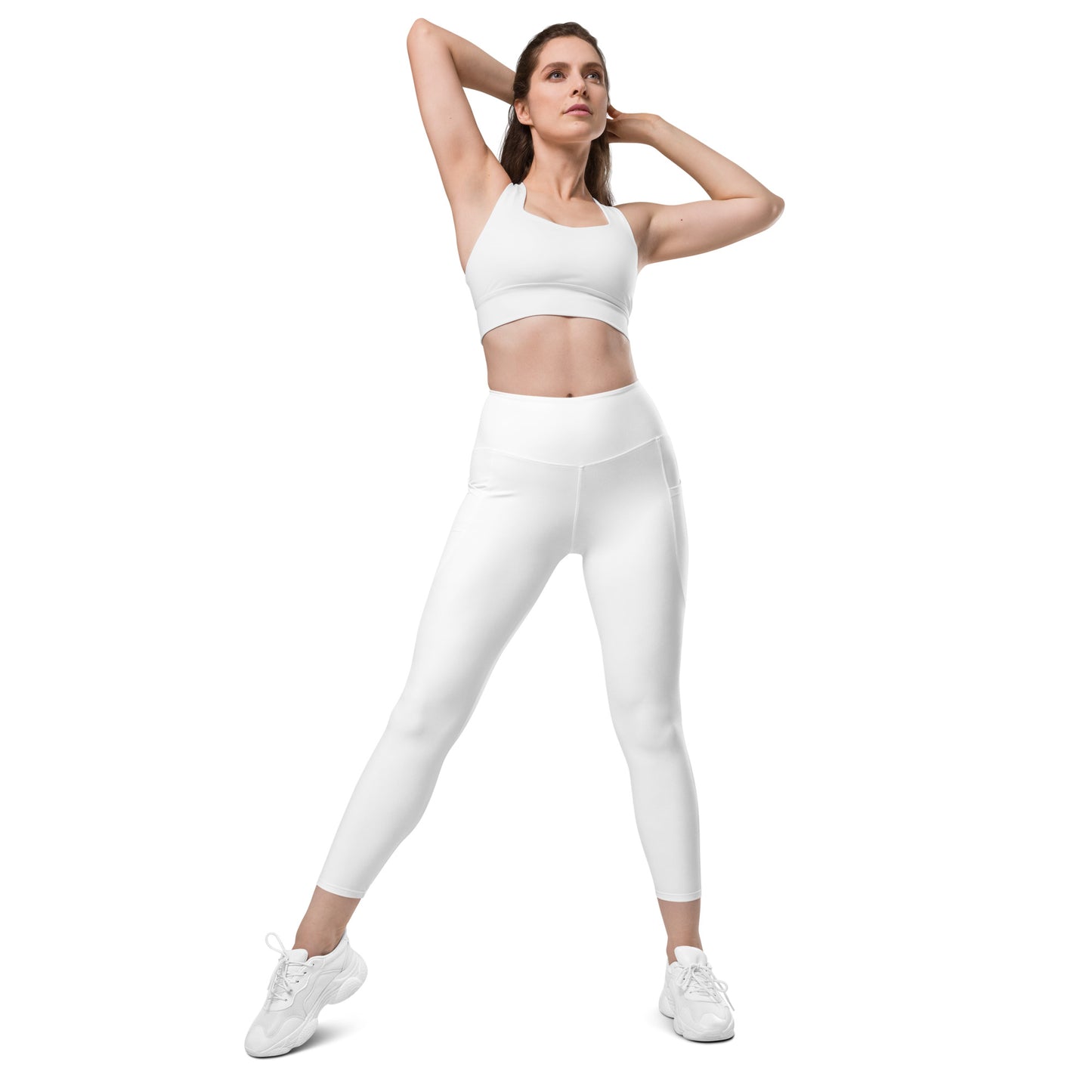 GymWidowz Leggings with pockets - White