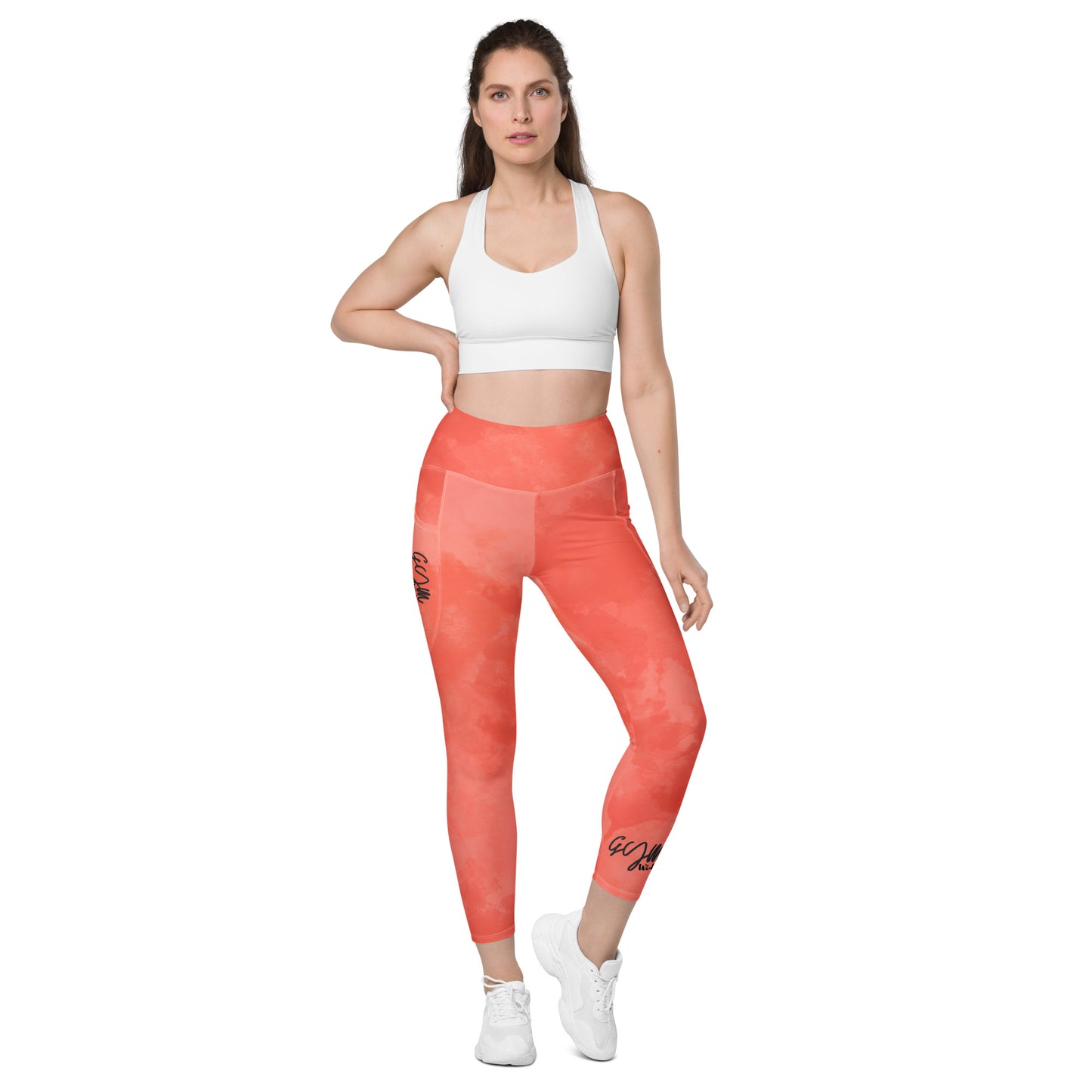 GymWidowz Leggings with pockets - Coral