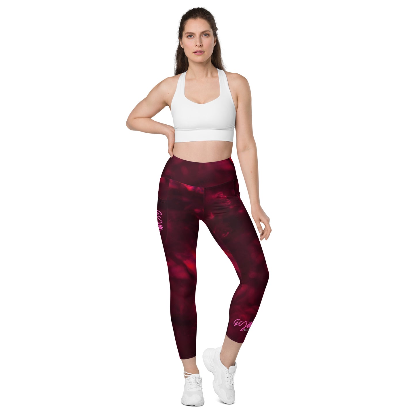 GymWidowz Leggings with pockets - Hot Lava