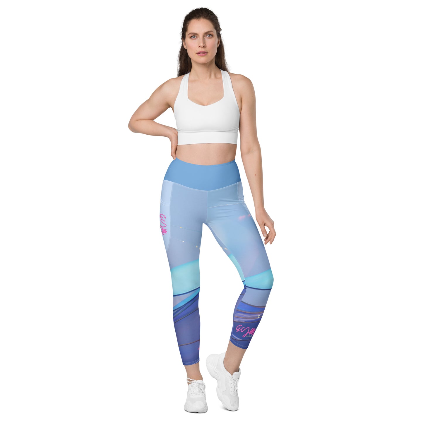 GymWidowz Leggings with pockets - The Blues