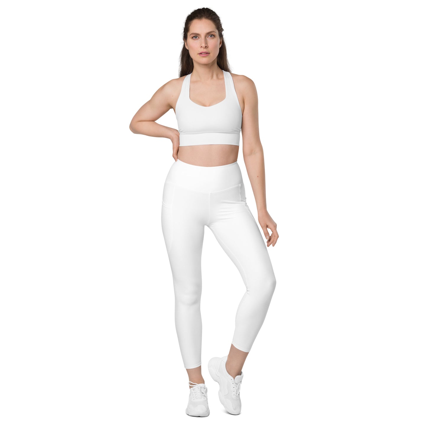 GymWidowz Leggings with pockets - White