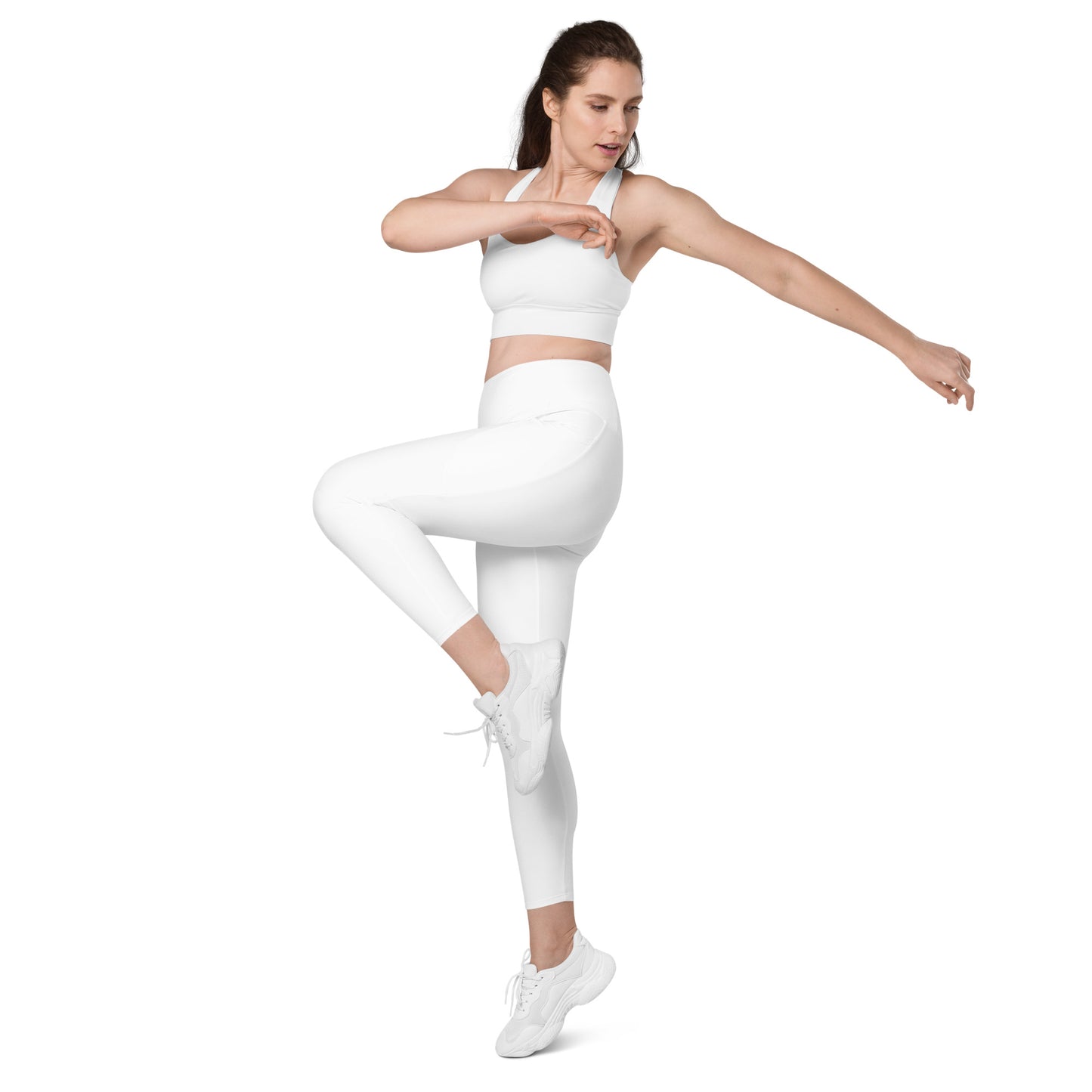 GymWidowz Leggings with pockets - White