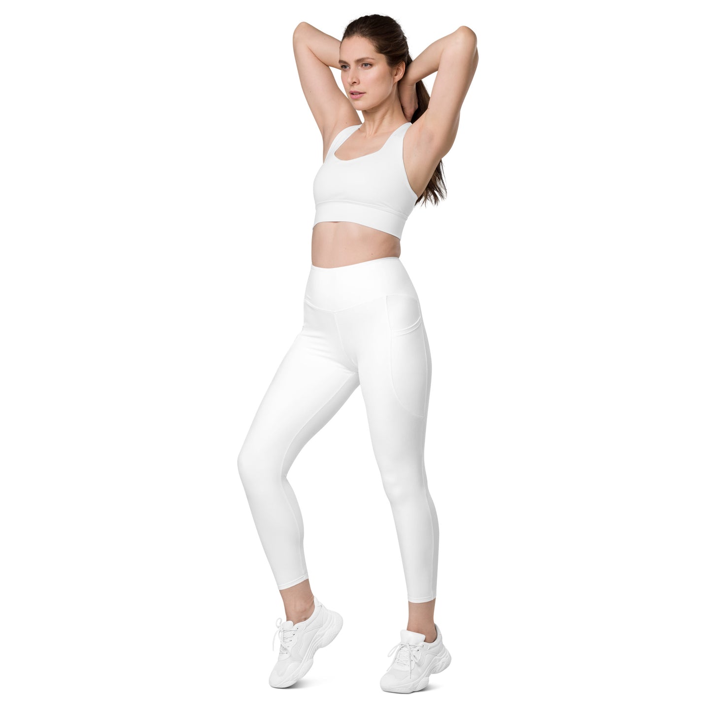 GymWidowz Leggings with pockets - White