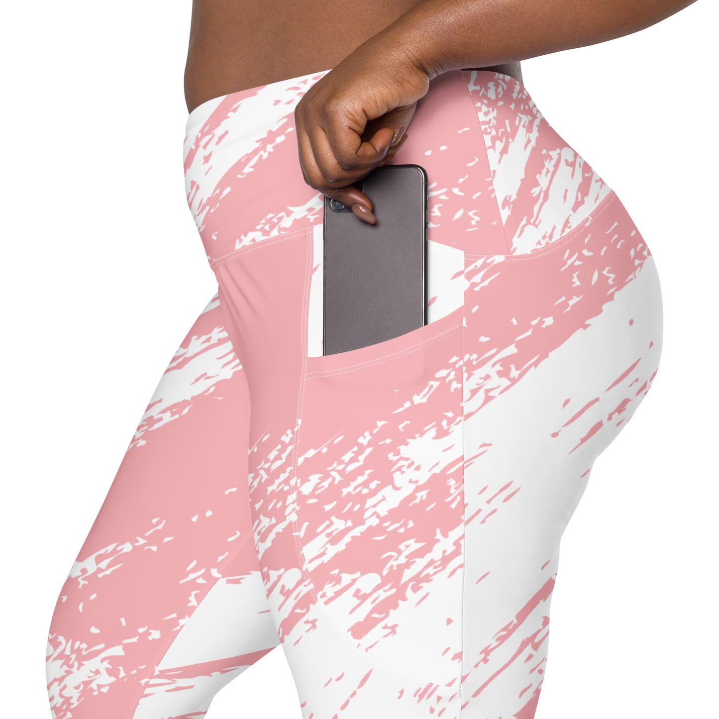 GymWidowz Leggings with pockets - Distressed Pink