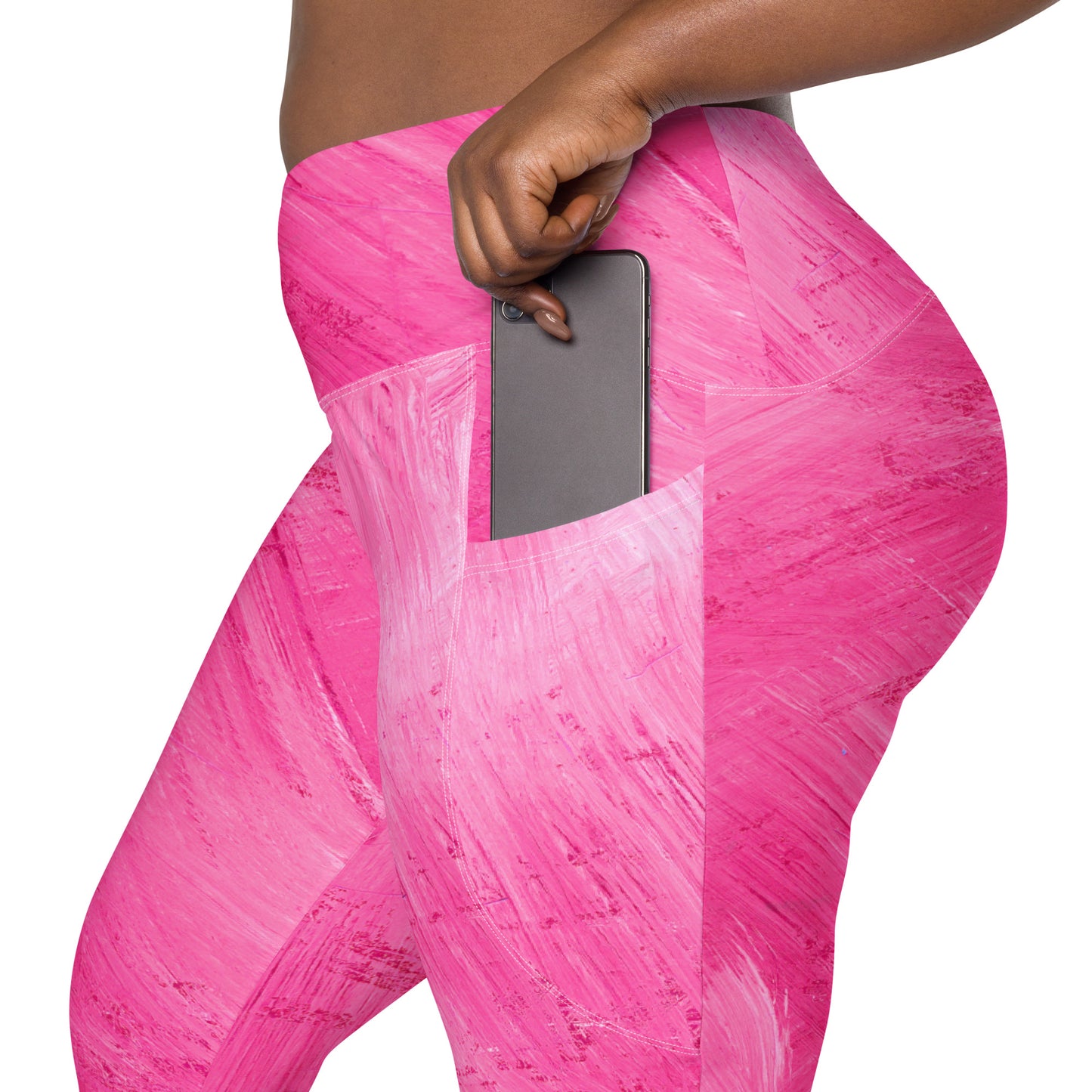 GymWidowz Leggings with pockets - Painted Pink