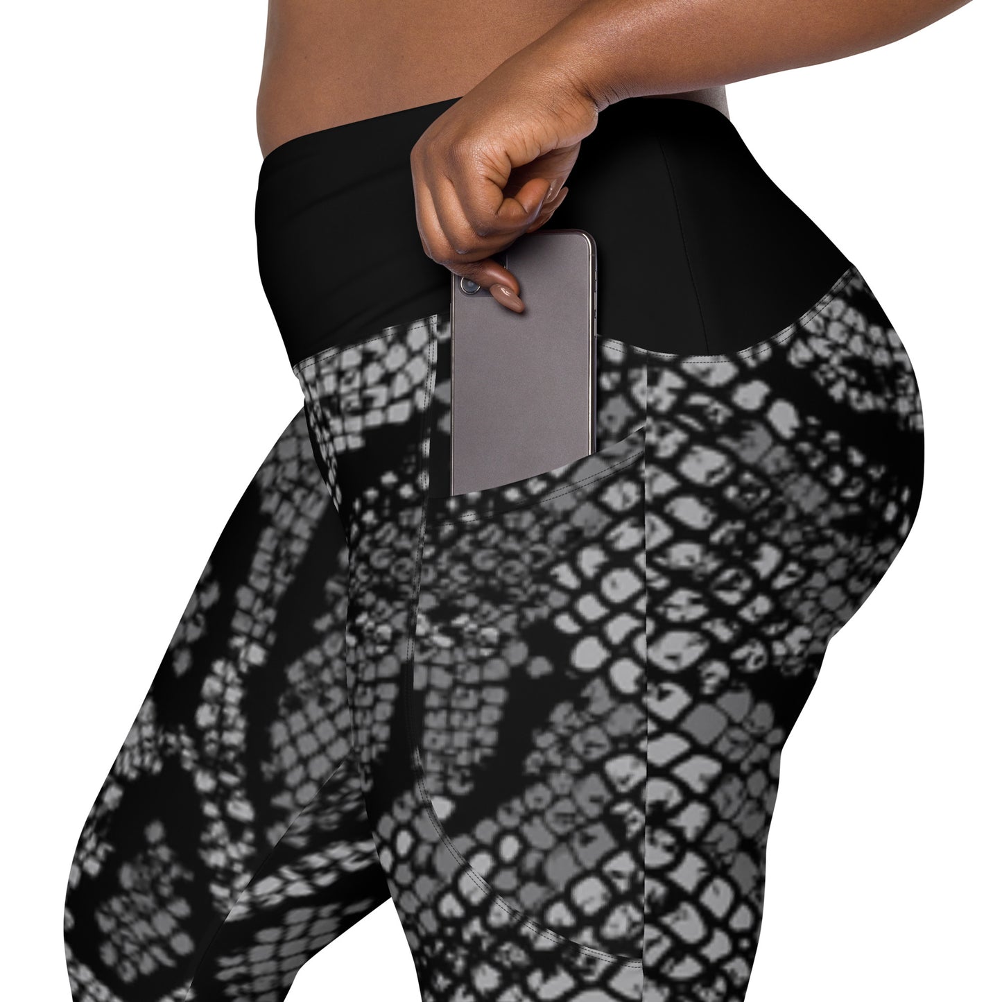 GymWidowz Leggings with pockets - Snakeskin