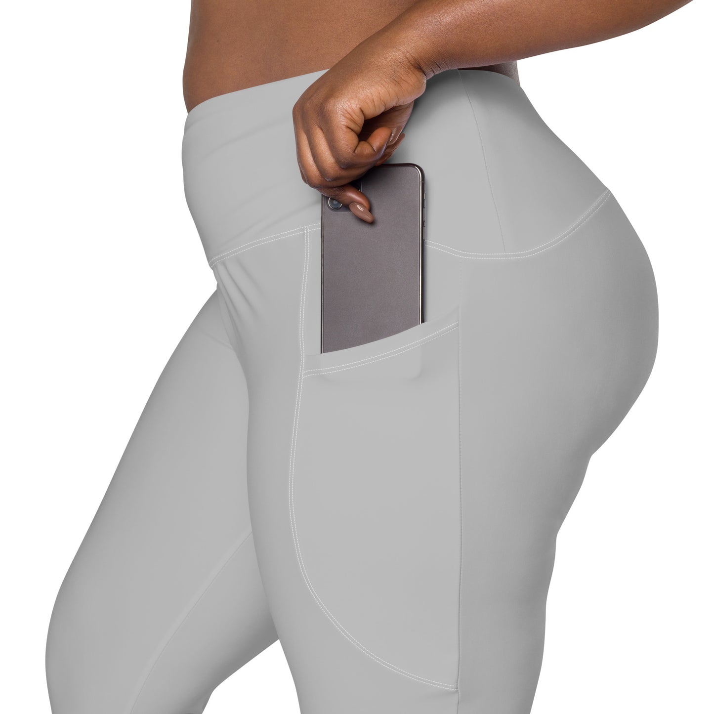 GymWidowz Leggings with pockets - Light Grey