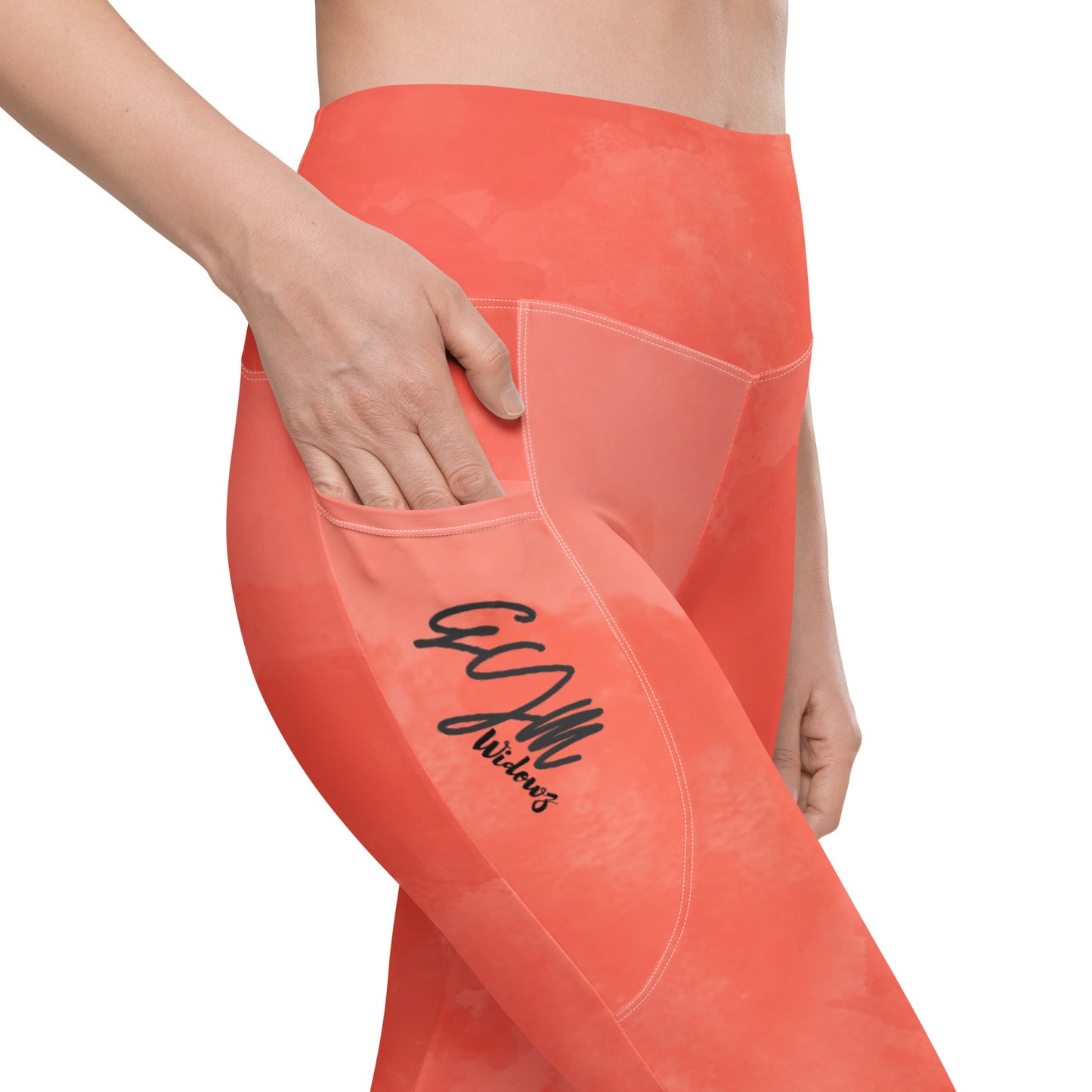 GymWidowz Leggings with pockets - Coral