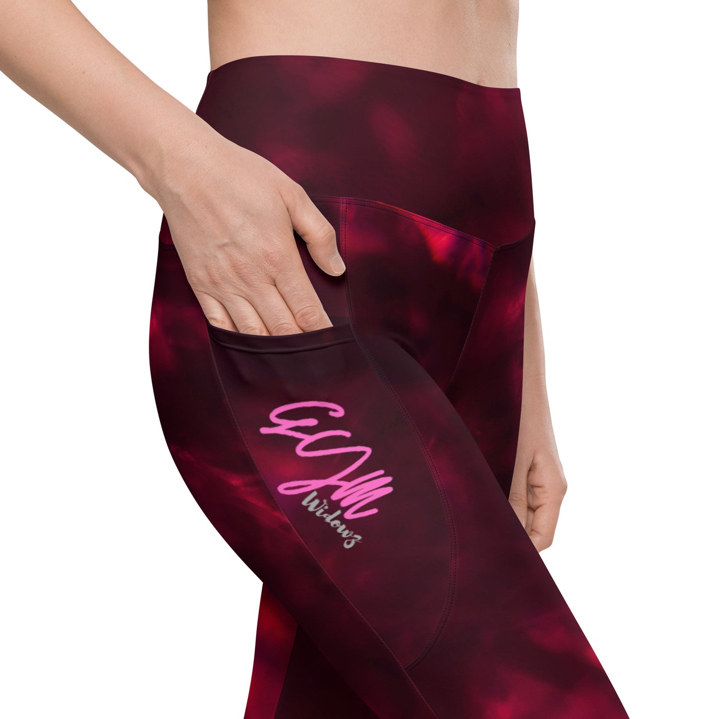 GymWidowz Leggings with pockets - Hot Lava