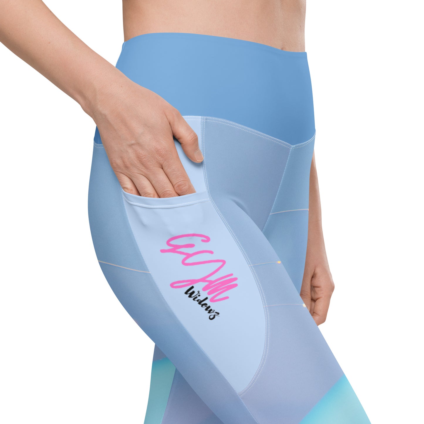 GymWidowz Leggings with pockets - The Blues