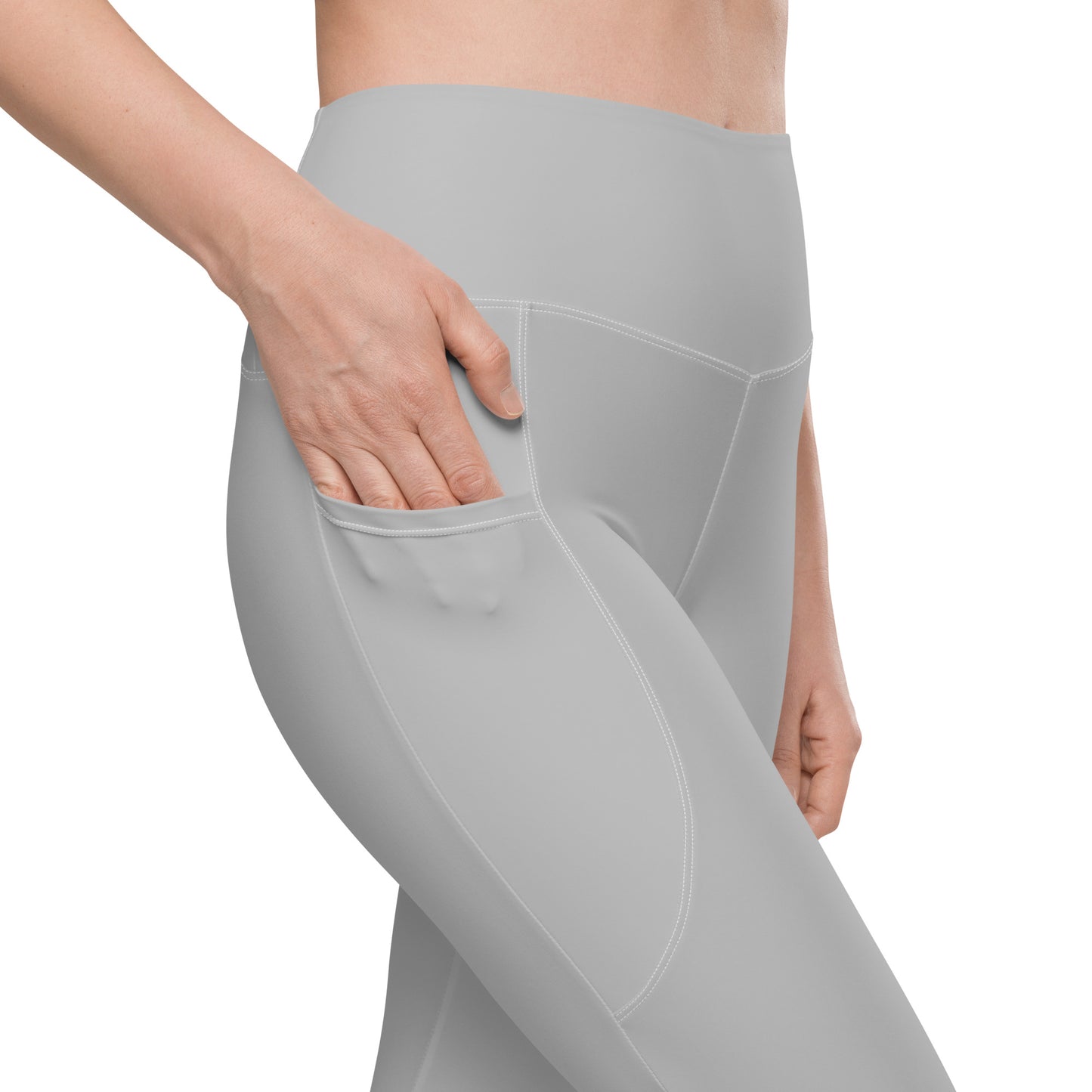 GymWidowz Leggings with pockets - Light Grey