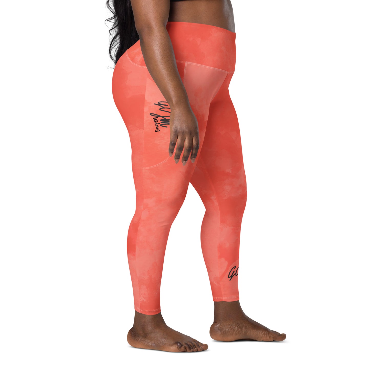 GymWidowz Leggings with pockets - Coral