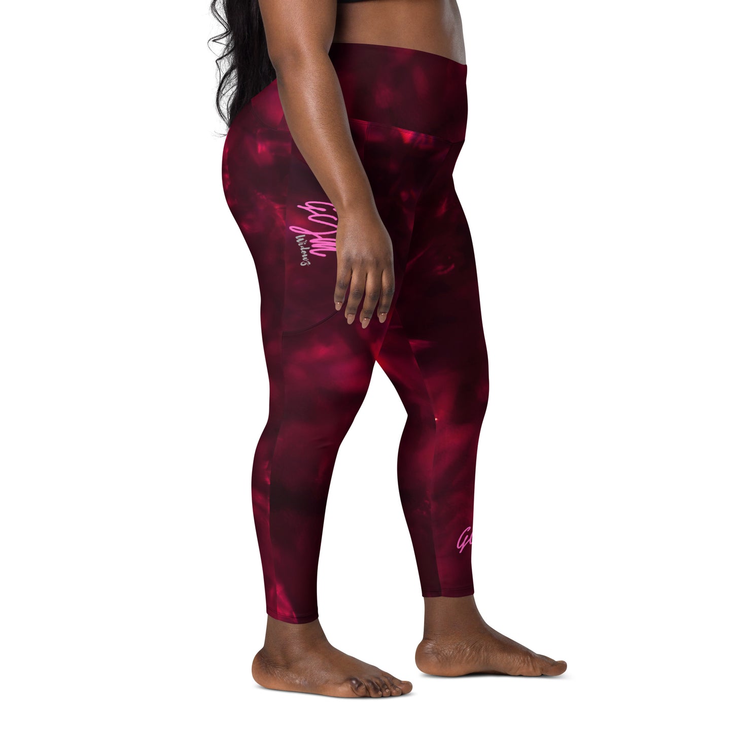 GymWidowz Leggings with pockets - Hot Lava