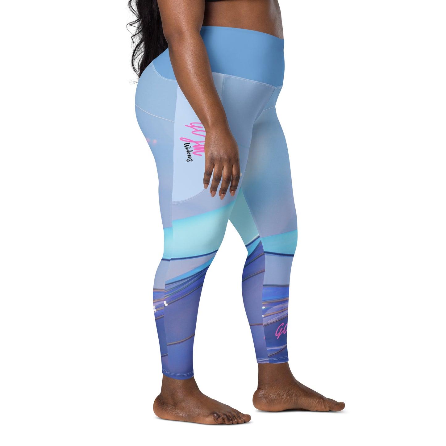 GymWidowz Leggings with pockets - The Blues