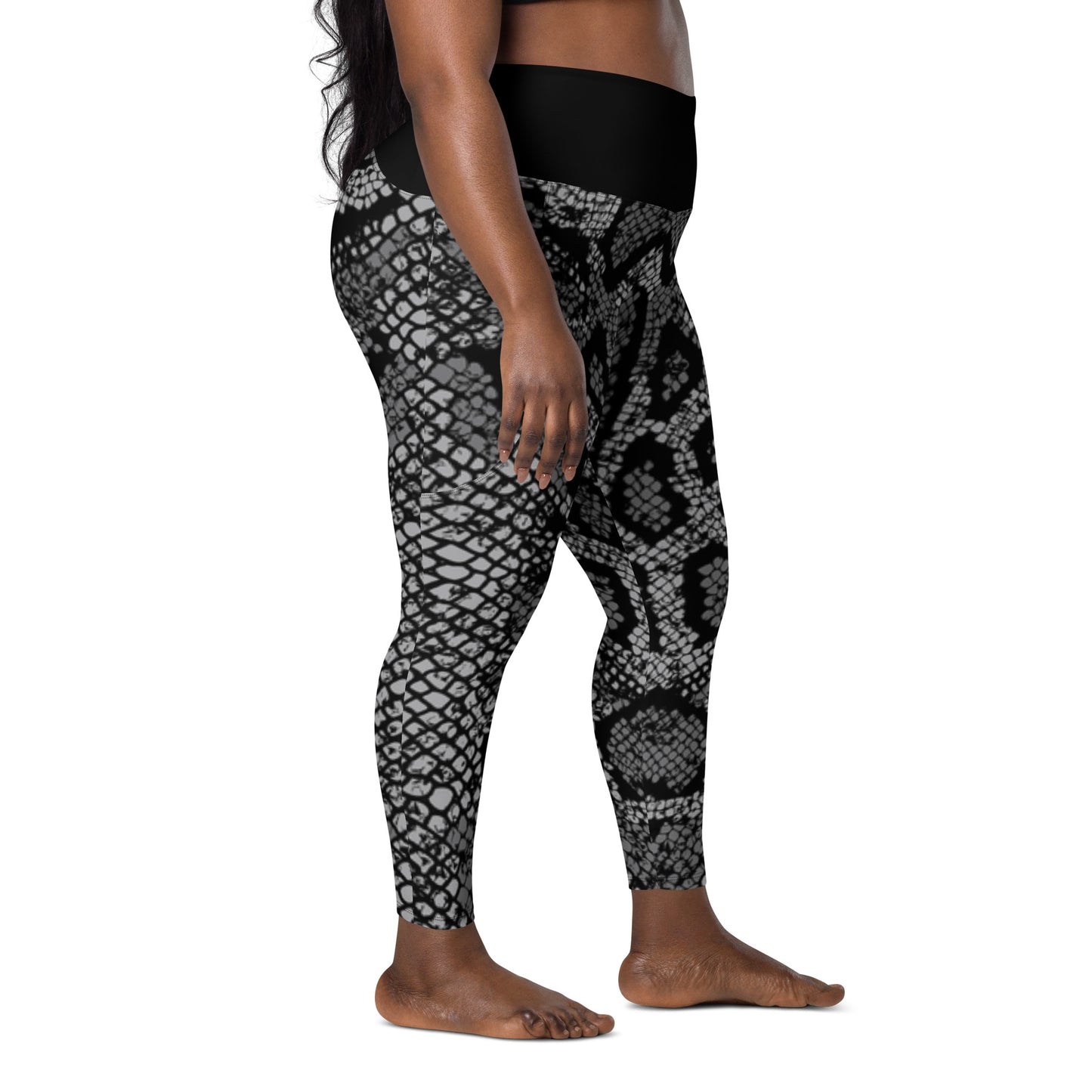 GymWidowz Leggings with pockets - Snakeskin